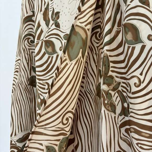 Bice by Sag Harbor Earth Tone Floral Midi Elastic Waist Wrap Skirt 24W NEW - Picture 4 of 9